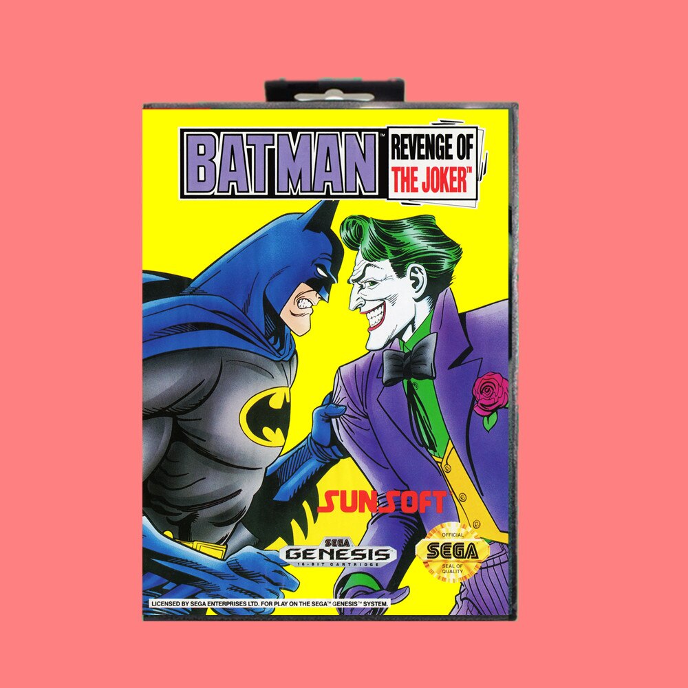 Batman Revenge of the Joker 16 Bit MD Game Card Include Retail Box 