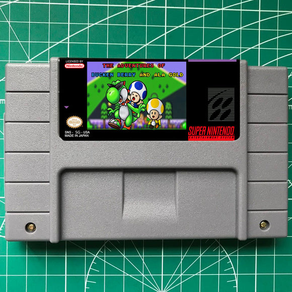 The adventures of Bucken Berry and Ala-Gold-SNES Video Game US/Version Cartridge