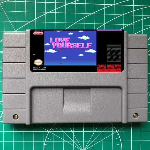 Love Yourself SMW Snes Cartridge US/Version