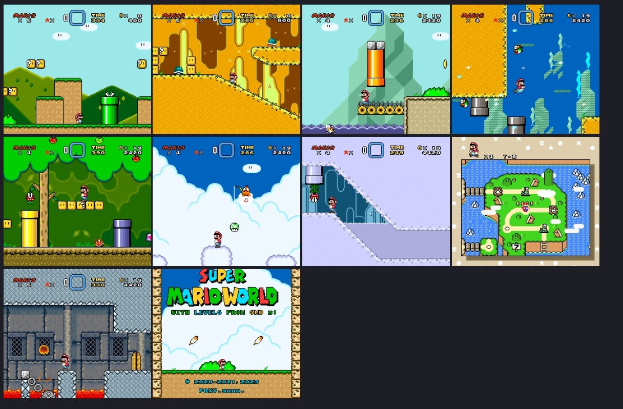 Snes Levels SMW with Levels from SMB 3 SNES Video Game – 2Dgamecity