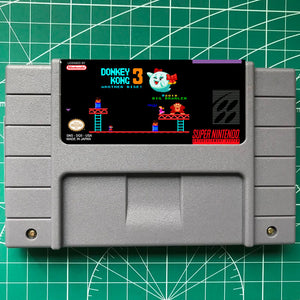 Donkey Kong 3: Another Rise! Cartridge Snes US Version super mario world rom hack