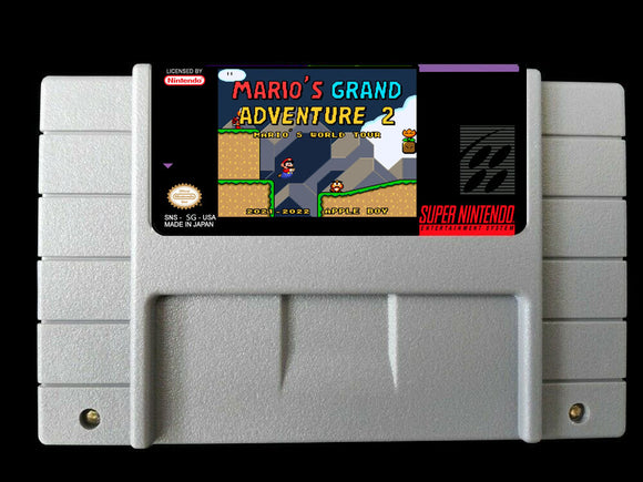 Mario's Grand Adventure 2 Mario's World Tour CART SNES