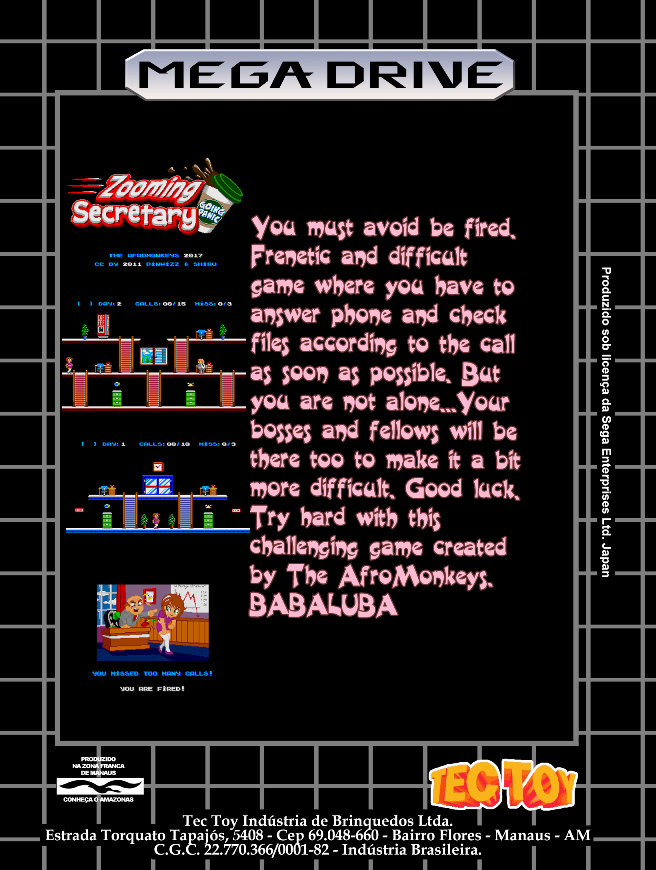 ZOOMING SECRETARY: GOING PANIC! (MEGADRIVE/GENESIS) – 2Dgamecity