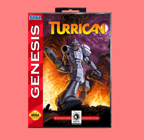 Turrican 16 Bit MD Game card with Retail Box For Sega Genesis & Mega Drive